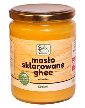 MASŁO SKLAROWANE GHEE 520ml - Palce Lizać