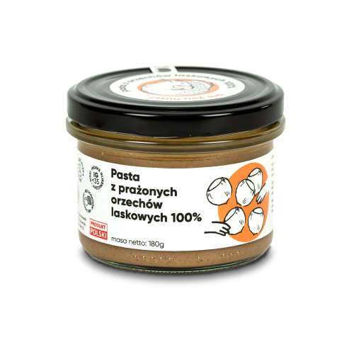 PASTA Z PRAŻONYCH ORZECHÓW LASKOWYCH 180g - TREE NUTS