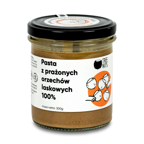 PASTA Z PRAŻONYCH ORZECHÓW LASKOWYCH 300g - TREE NUTS