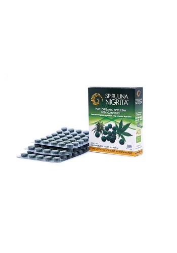 SPIRULINA GRECKA BIO z KONOPIĄ ((cannabis THC<0,2%) 90 tab.