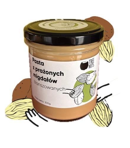 PASTA Z PRAŻONYCH MIGDAŁÓW BLANSZOWANYCH 300g